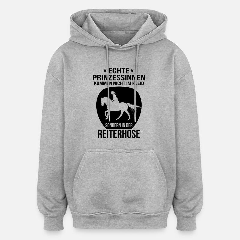 Prinzessin reiterhose - Oversized Unisex Hoodie - Grau meliert