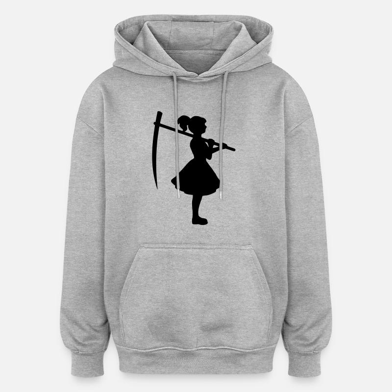 Kate avec Sense - Sweat à capuche oversize unisexe - gris chiné