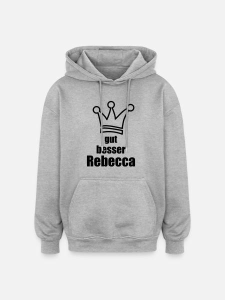 Rebecca - Oversized Unisex Hoodie - Grau meliert