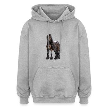Celtic Spirit - Sweat à capuche oversize unisexe - gris chiné - Devant - Noah (186cm)