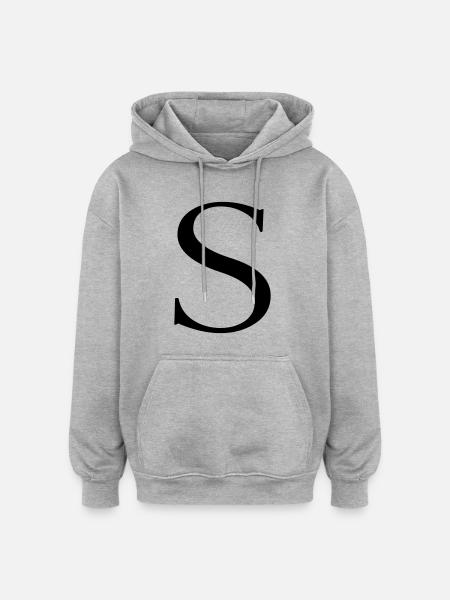 s - Oversized Unisex Hoodie - Grau meliert