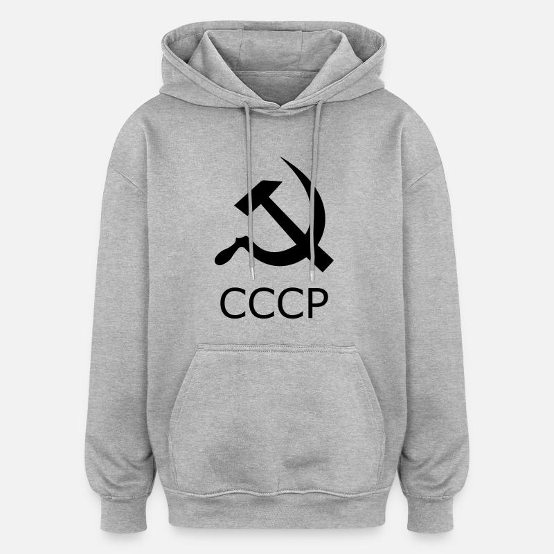 cccp - Sweat à capuche oversize unisexe - gris chiné