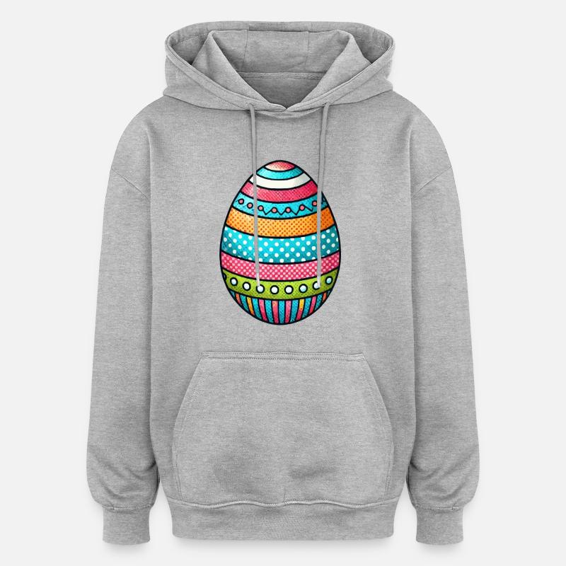 Egg Easter Egg - Oversized Unisex Hoodie - heather grey