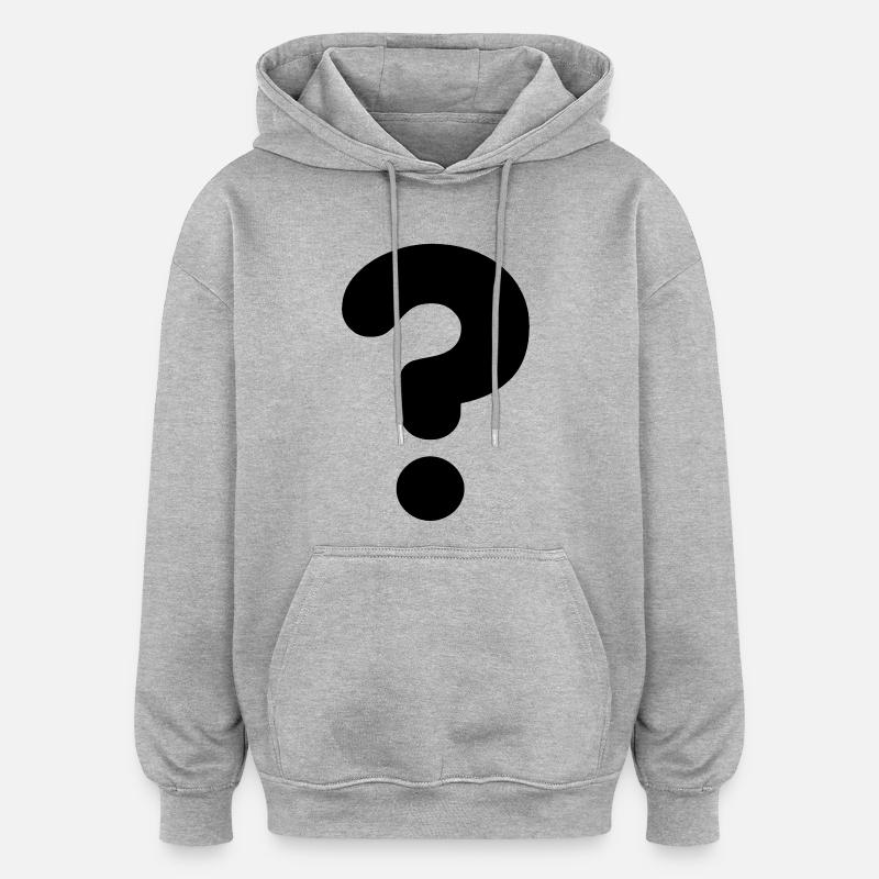 Image question mark # - Oversized Unisex Hoodie - heather grey