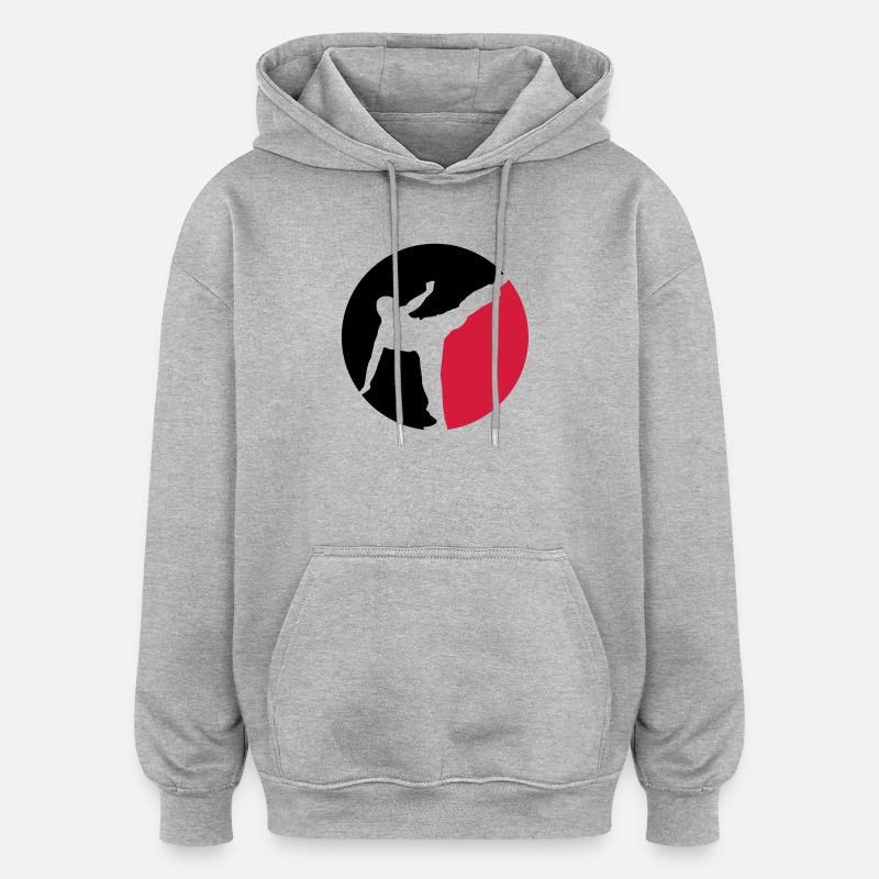 Karate - Oversized Unisex Hoodie - heather grey