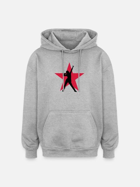 Singer / Sänger / Chanter - Oversized Unisex Hoodie - heather grey