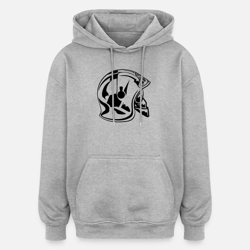 casque_20 16 - Sweat à capuche oversize unisexe - gris chiné