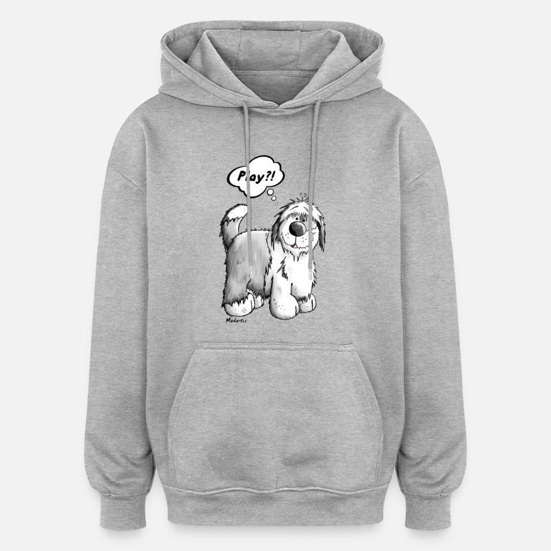 Playing Bobtail - Sweat à capuche oversize unisexe - gris chiné