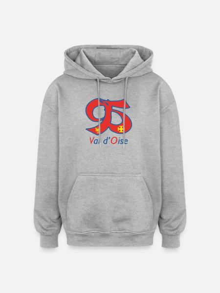 Val d'oise 95 - Oversized Unisex Hoodie - heather grey