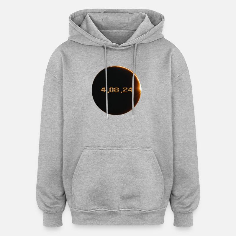 Solar Eclipse 2024 - Oversized Unisex Hoodie - heather grey