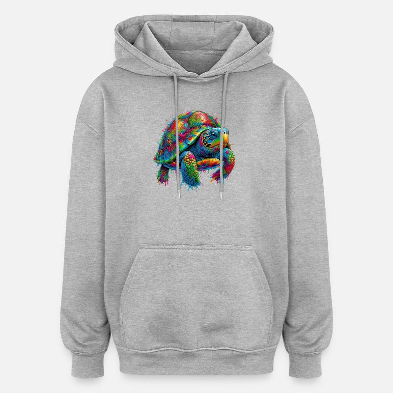 Turtle - Oversized Unisex Hoodie - heather grey