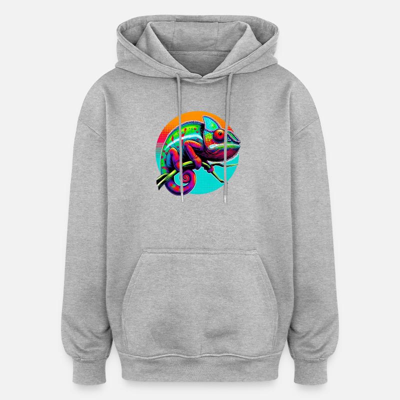 Chameleon - Oversized Unisex Hoodie - heather grey