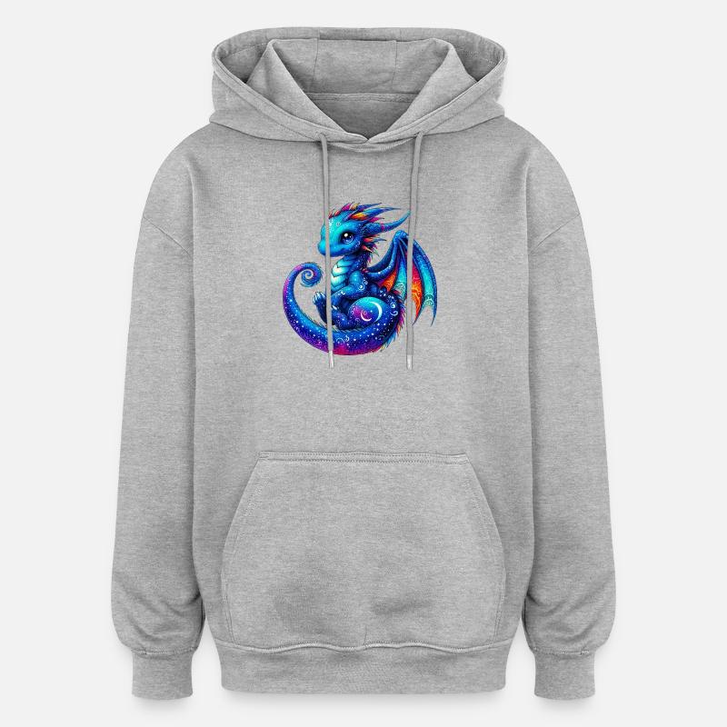 Dragon - Oversized Unisex Hoodie - heather grey