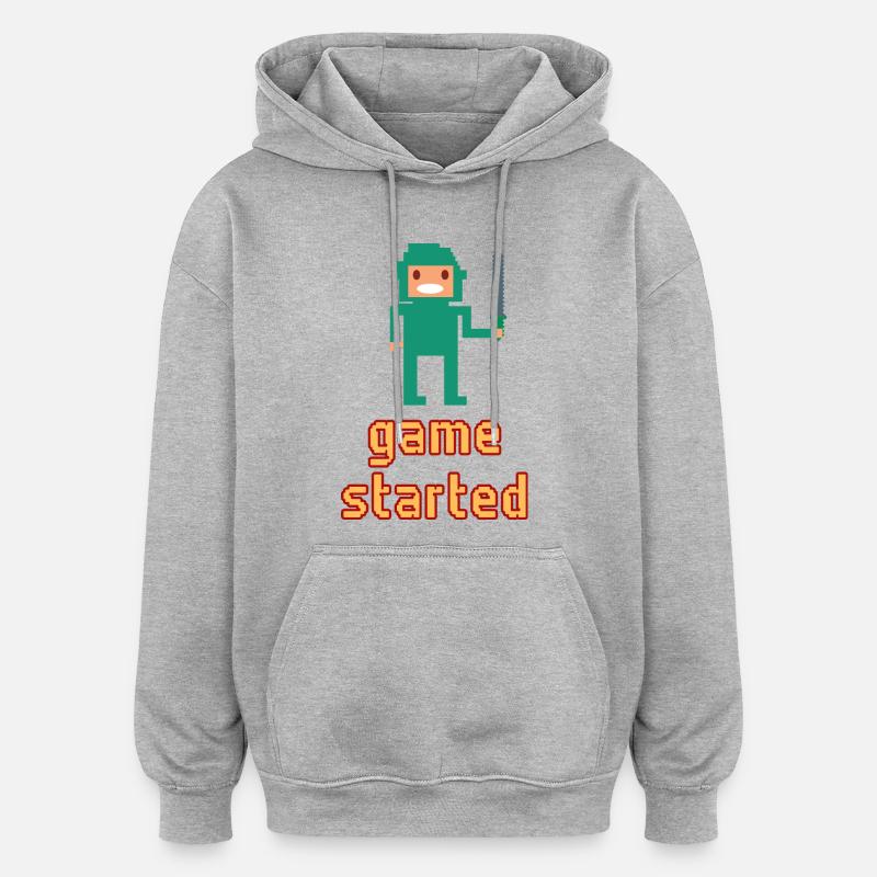 Début du match - Retour à l’école - Sweat à capuche oversize unisexe - gris chiné