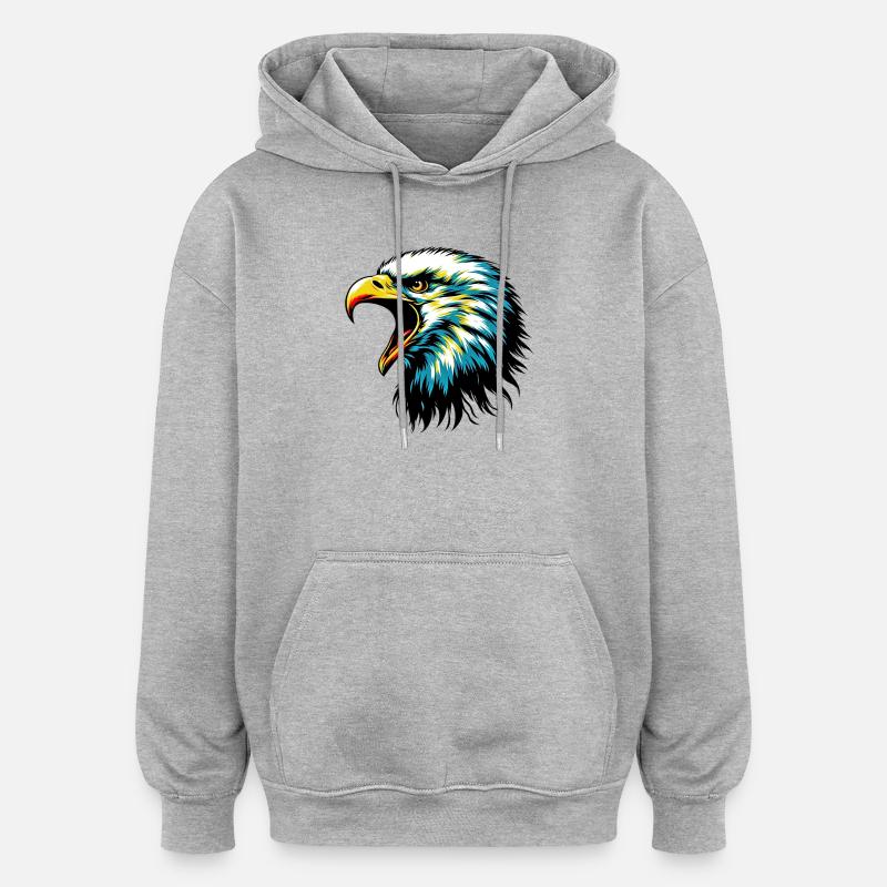 Aigle - Sweat à capuche oversize unisexe - gris chiné