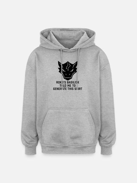 Generated by the Basilisk - Oversized Unisex Hoodie - heather grey