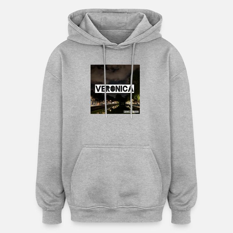 SINGLE VERONICA - Sweat à capuche oversize unisexe - gris chiné