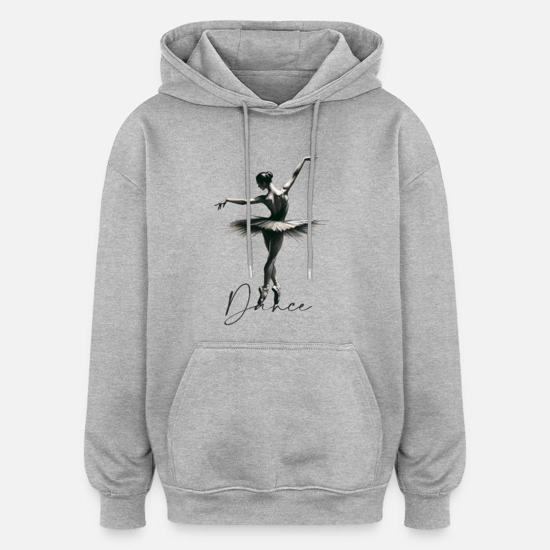 Danseur - Sweat à capuche oversize unisexe - gris chiné