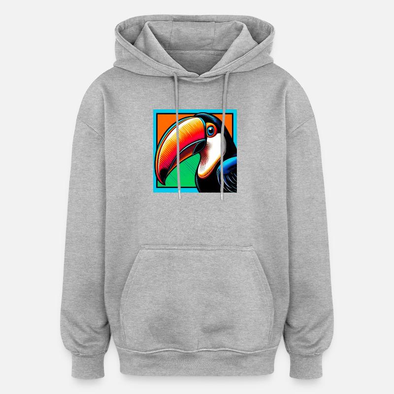 Tukan - Oversized Unisex Hoodie - Grau meliert