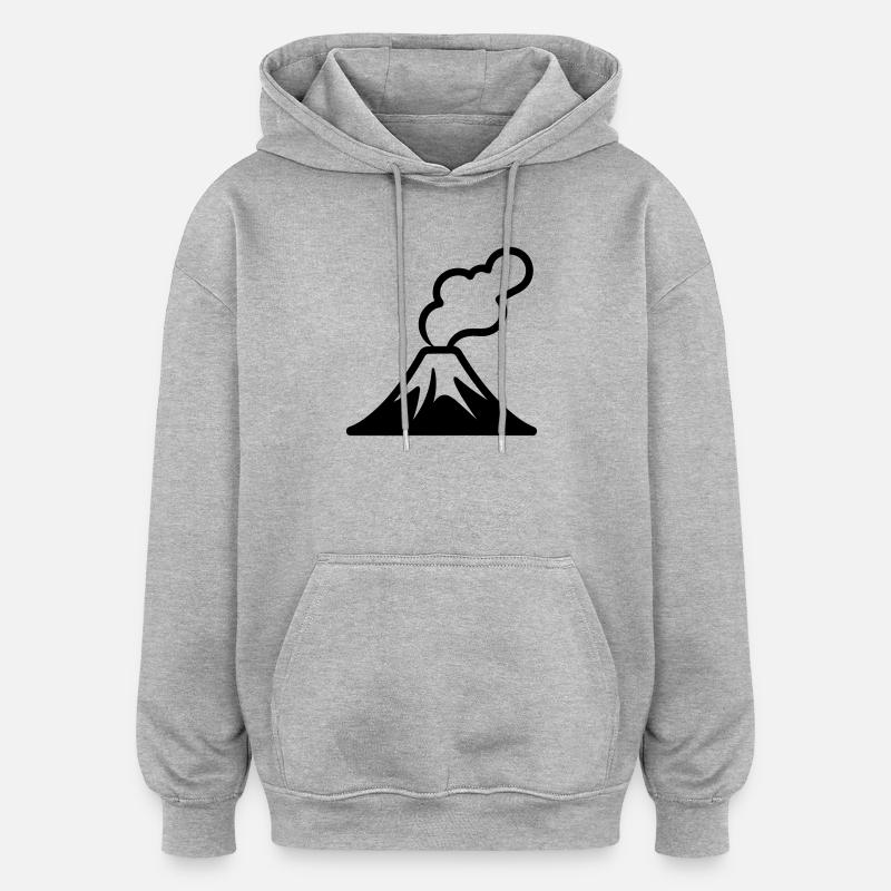 Volcan - Sweat à capuche oversize unisexe - gris chiné