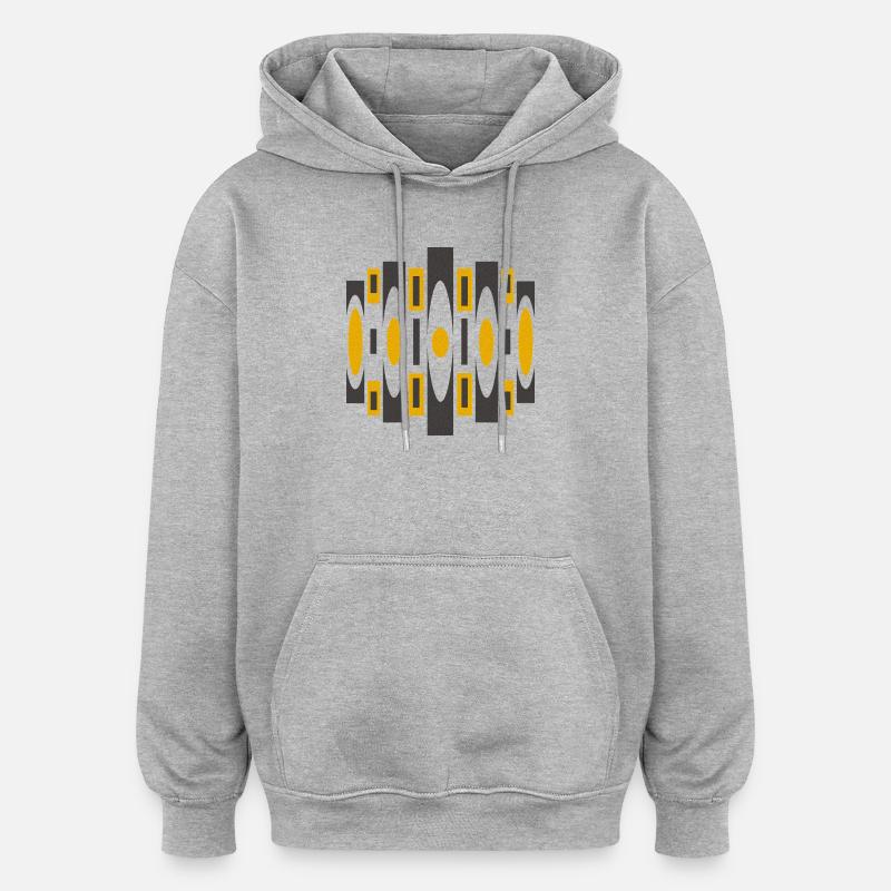 Psychedelic pattern by Cean - Oversized Unisex Hoodie - heather grey