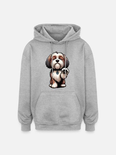 Havanese Havanese Owners Havanese Farmers - Oversized Unisex Hoodie - heather grey