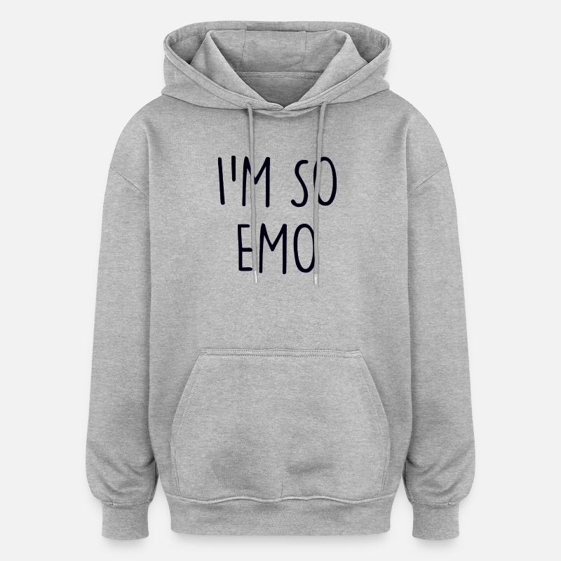Emo - Oversized Unisex Hoodie - Grau meliert