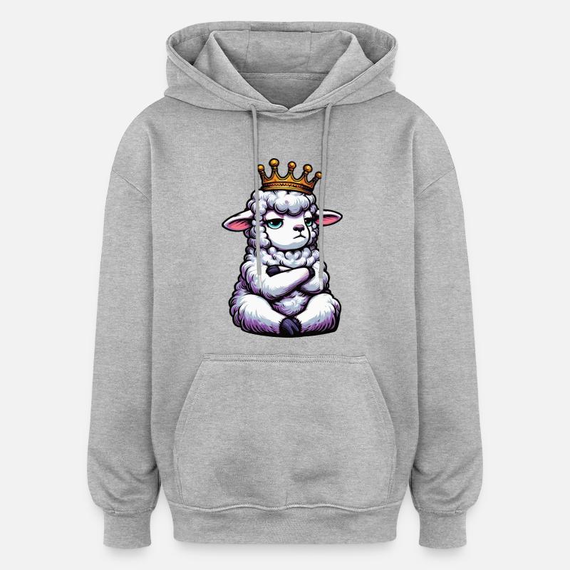 Schaf Schafe Schäfer Schafhalter Schafbock - Oversized Unisex Hoodie - Grau meliert