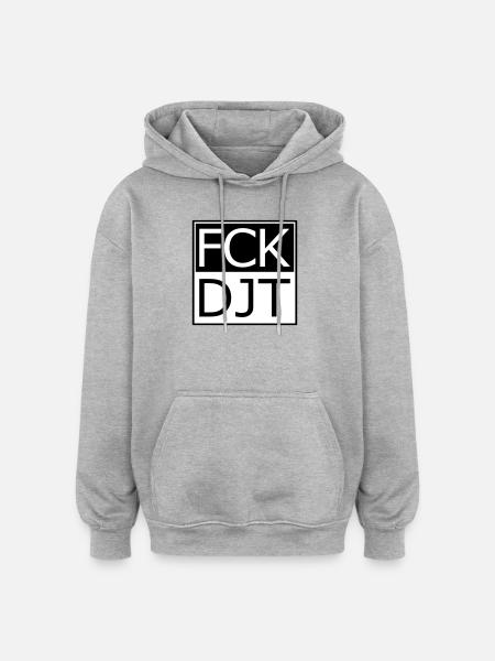 Provocative Block Typography Protest - Oversized Unisex Hoodie - heather grey