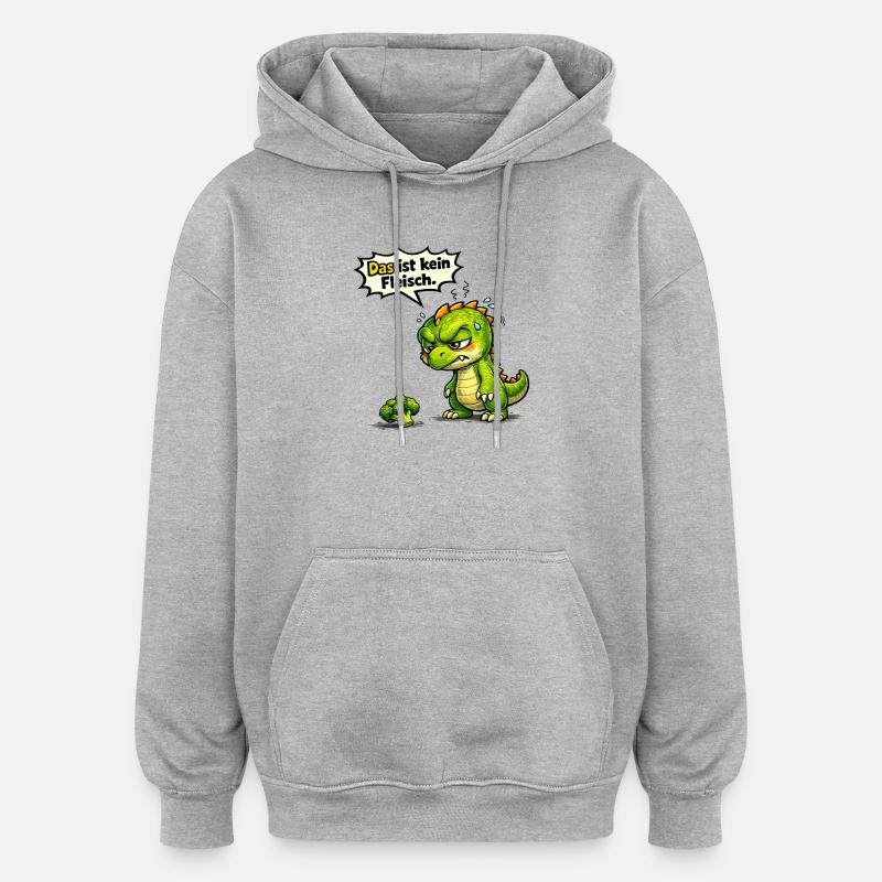 Lustiger Spruch Outfit Statement Motiv - Oversized Unisex Hoodie - Grau meliert