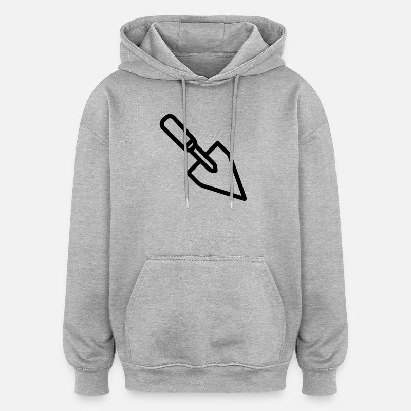 truelle - Sweat à capuche oversize unisexe - gris chiné