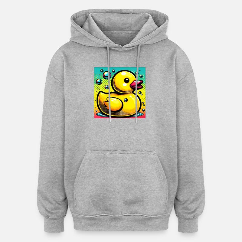 Caneton Canard Canard Canard - Sweat à capuche oversize unisexe - gris chiné
