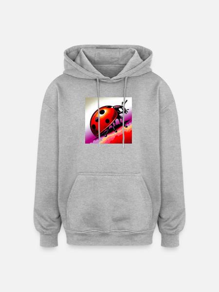 ladybird - Oversized Unisex Hoodie - heather grey