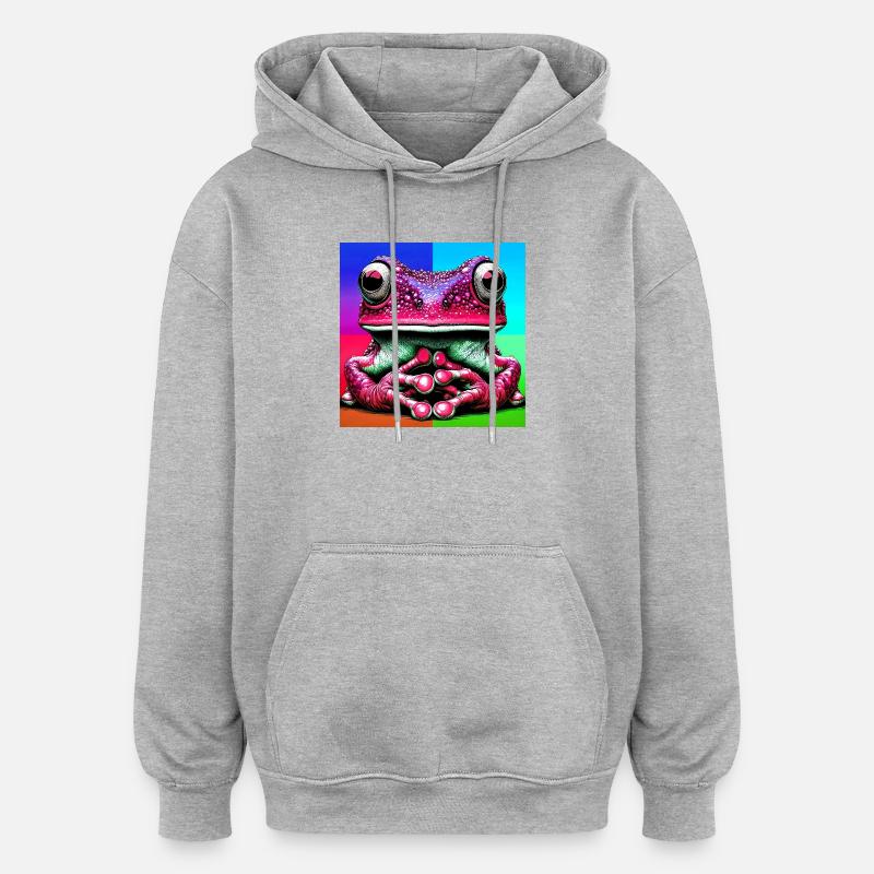 frog - Oversized Unisex Hoodie - heather grey