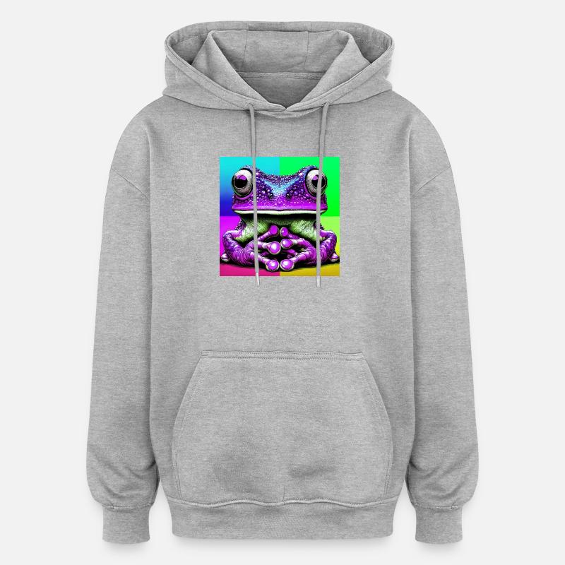 frog - Oversized Unisex Hoodie - heather grey