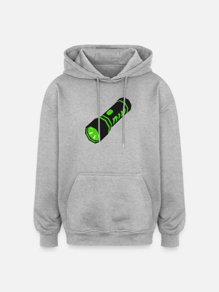 Taschenlampe Licht Icon - Oversized Unisex Hoodie - Grau meliert