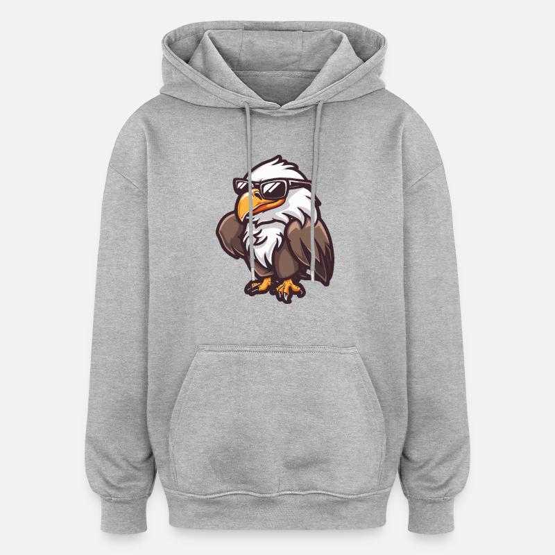 Eagle Cool Comic - Oversized Unisex Hoodie - heather grey