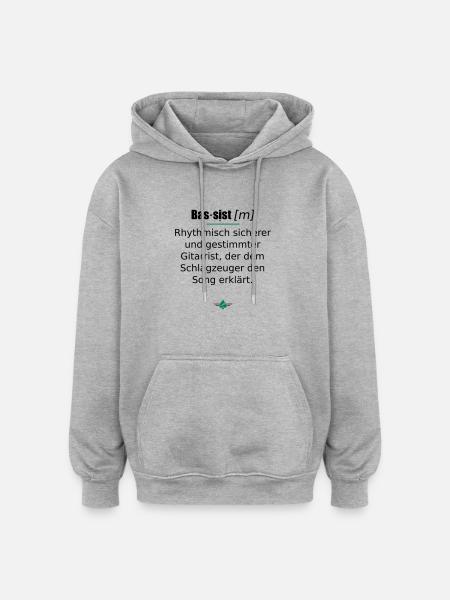 Bassist (m) - Oversized Unisex Hoodie - Grau meliert