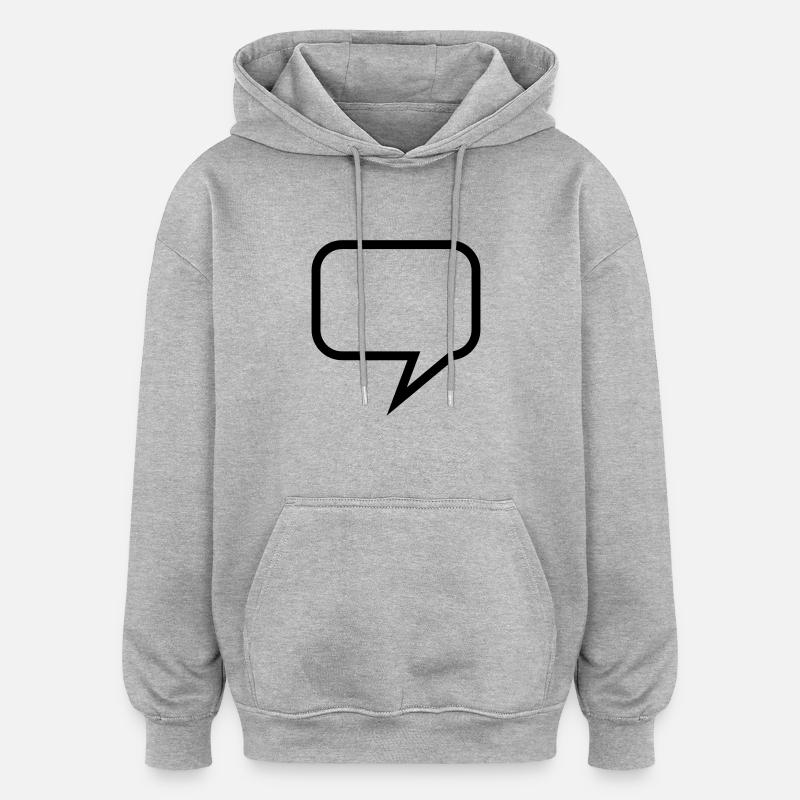 sprechblase_1c - Sweat à capuche oversize unisexe - gris chiné