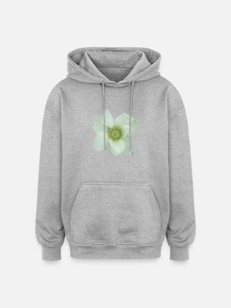 Flower de - Oversized Unisex Hoodie - Grau meliert