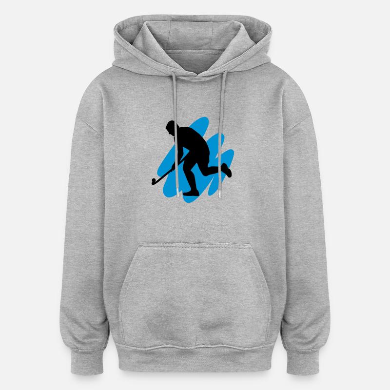 Hockey sur gazon Goes 3D - Sweat à capuche oversize unisexe - gris chiné