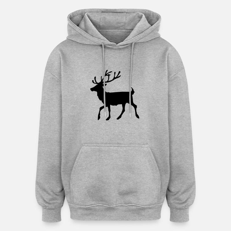 Sans tache - Sweat à capuche oversize unisexe - gris chiné