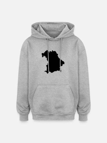 Bayern - Oversized Unisex Hoodie - Grau meliert
