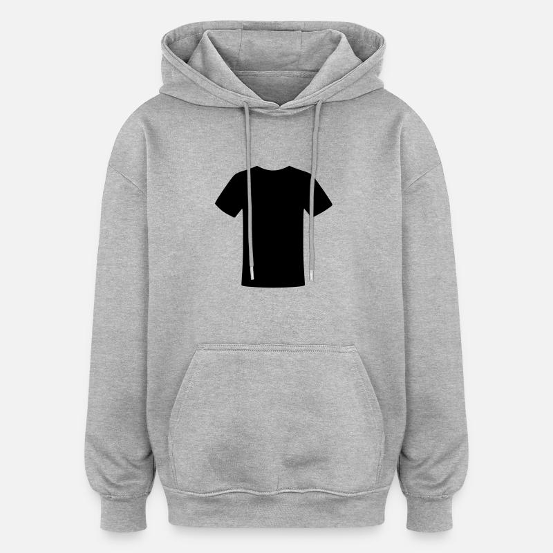 T-Shirt - Sweat à capuche oversize unisexe - gris chiné