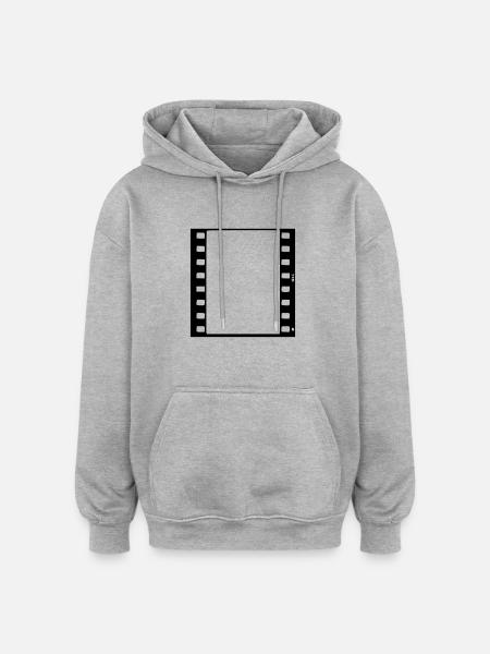 movie_vec_1 en - Oversized Unisex Hoodie - heather grey