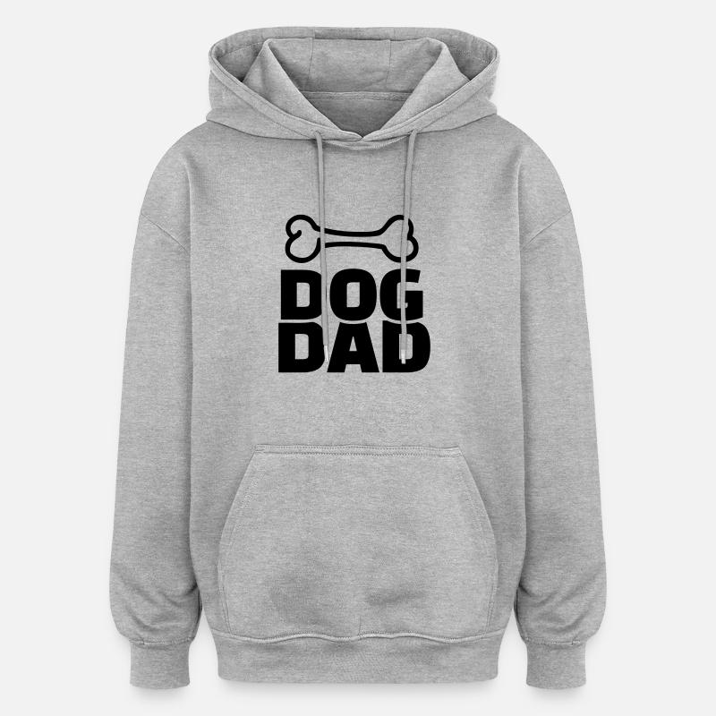 Hund - Oversized Unisex Hoodie - Grau meliert
