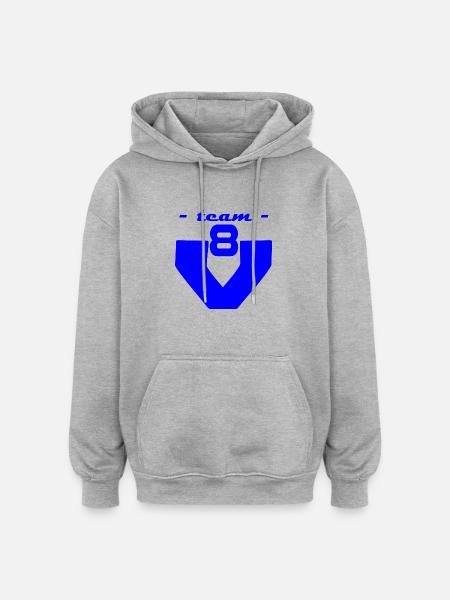 Team V8 - Oversized Unisex Hoodie - heather grey
