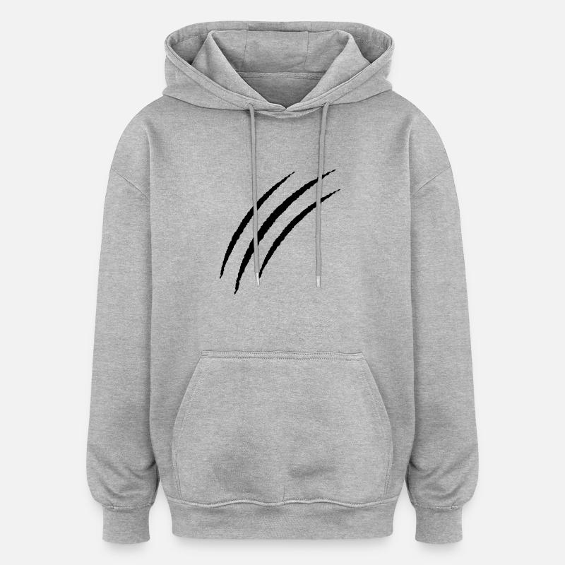 griffe - Sweat à capuche oversize unisexe - gris chiné