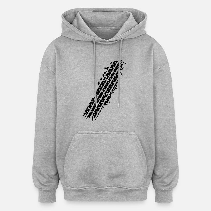 Trace - Sweat à capuche oversize unisexe - gris chiné