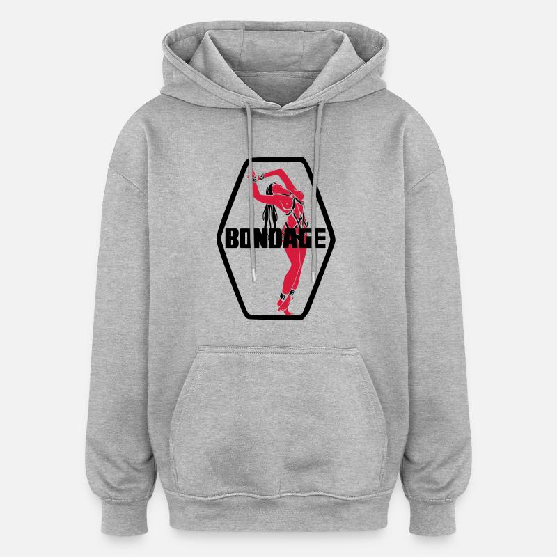 bondage - Oversized Unisex Hoodie - Grau meliert